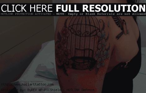 caged bird tattoo designs