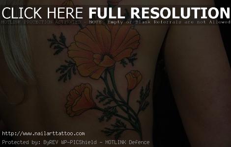 california poppy tattoo