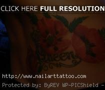 california poppy tattoo ribs