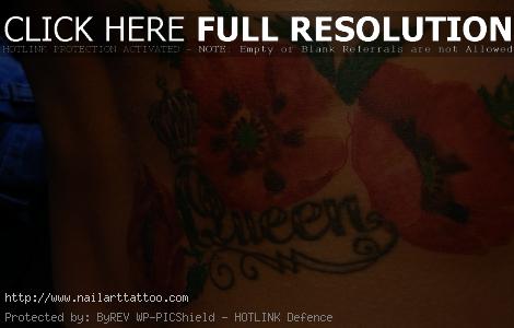 california poppy tattoo ribs