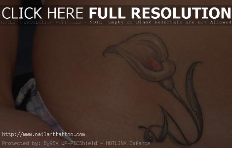 calla lily tattoos with name