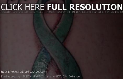 cancer ribbon tattoo