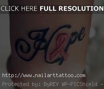 cancer ribbon tattoo designs for girls