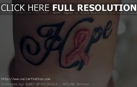 cancer ribbon tattoo designs for girls