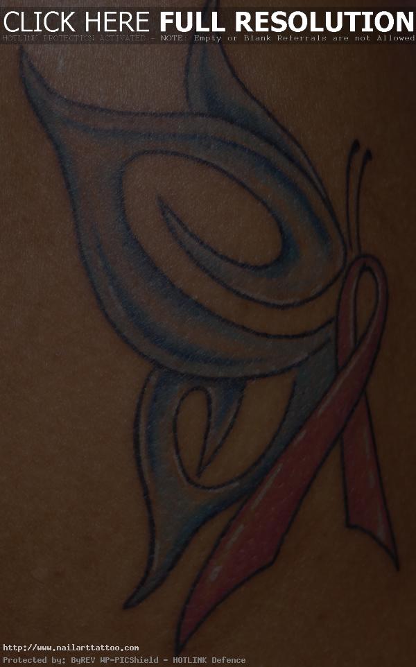 cancer ribbon tattoo designs