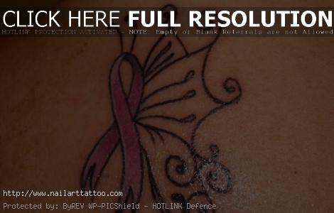 cancer ribbons tattoos for men