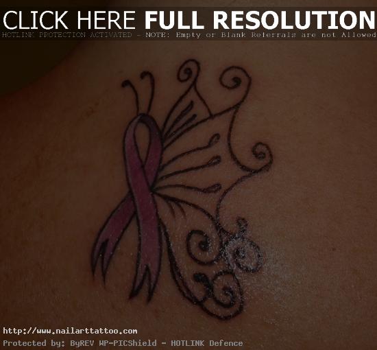 cancer ribbons tattoos for men