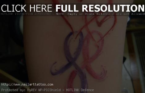 cancer ribbons tattoos women