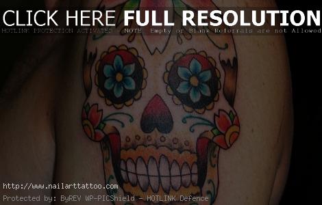 candy skull tattoo