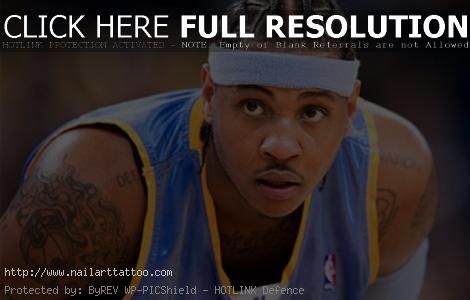 carmelo anthony tattoos