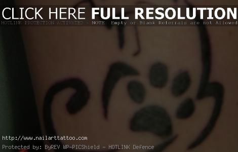 cat paw tattoo