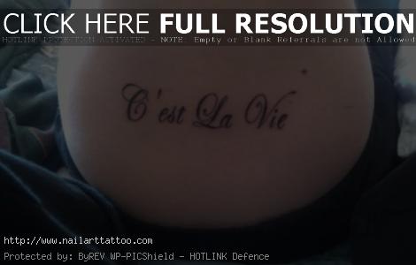 c’est la vie tattoo fonts