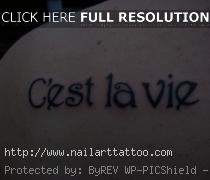 c’est la vie tattoo on foot