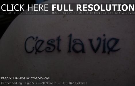 c’est la vie tattoo on foot