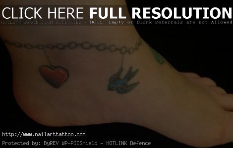 charm bracelet tattoos for ankle