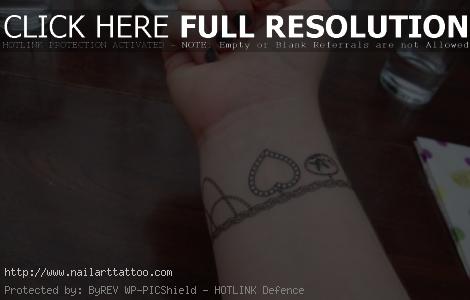 charm bracelet tattoos for wrist