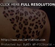 cheetah print tattoo designs on thigh
