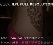 cheetah print tattoos on hip