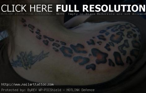 cheetah print tattoos on shoulder