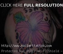 cheetah print tattoos with flowers