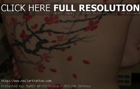 cherry blossom back tattoo