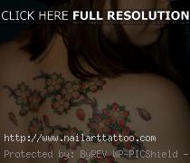 cherry blossom back tattoo designs