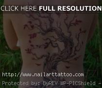 cherry blossom back tattoos for women