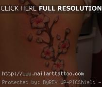 cherry blossom branch tattoo