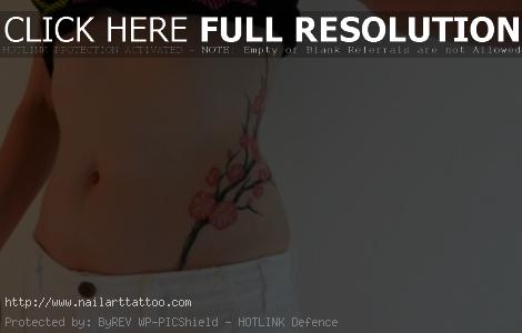 cherry blossom branch tattoo designs