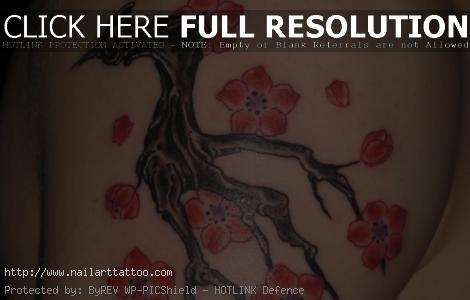 cherry blossom flower tattoo designs ideas