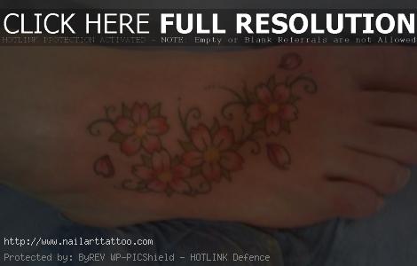 cherry blossom foot tattoo gallery