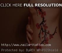 cherry blossom side tattoo