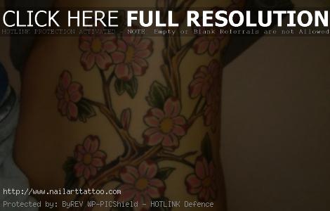 cherry blossom side tattoo gallery