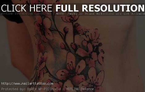 cherry blossom side tattoo pictures