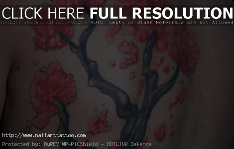 cherry blossom tree tattoos designs
