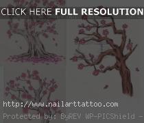 cherry blossoms tattoo sketch