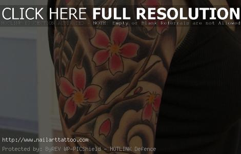 cherry blossoms tattoo sleeve