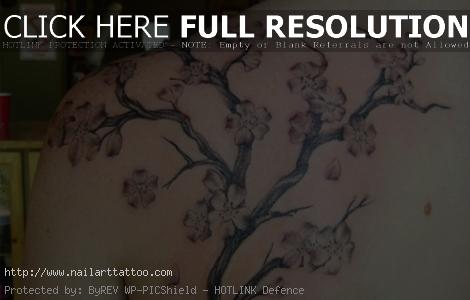pics of cherry blossom tree tattoos