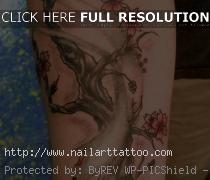 cherry tree tattoo arm