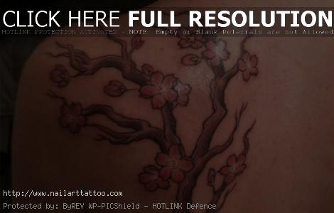 cherry tree tattoo men