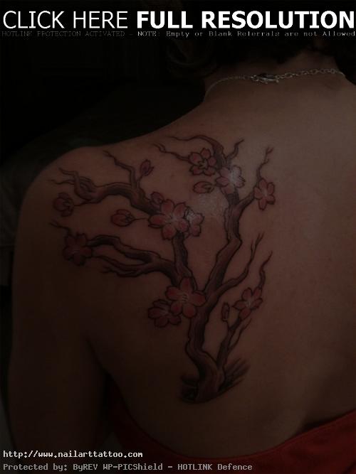 cherry tree tattoo men