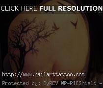 cherry tree tattoo on shoulder