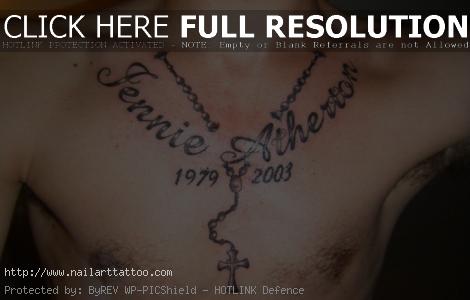 chest cross tattoos for men