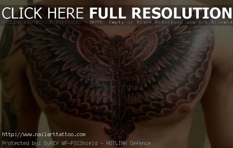 chest cross tattoos