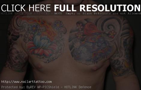 chest plate tattoos for men