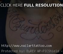 chest script tattoo designs