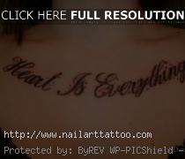 chest script tattoos for women