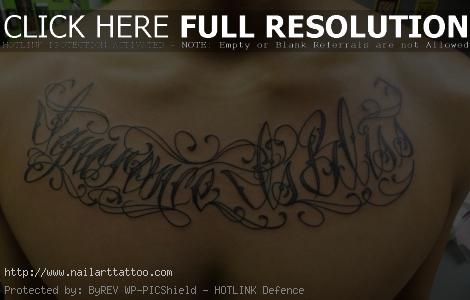 chest tattoo designs writing