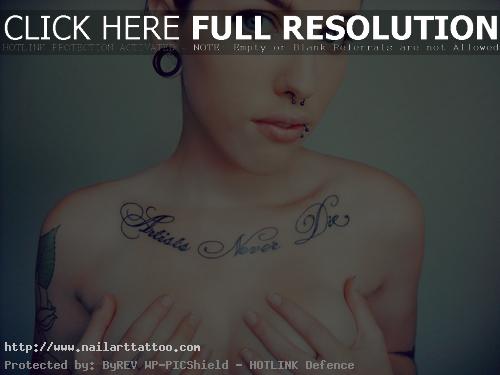 chest tattoo quotes women