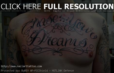 chest tattoos for girls writing